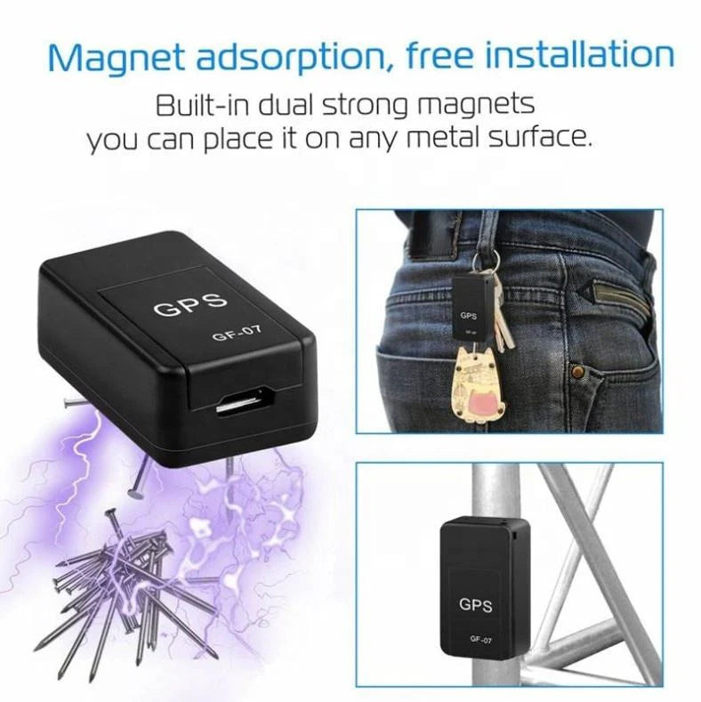 Mini Magnetic GPS Tracker Device | Real-Time Vehicle Locator | Portable GF-07 Anti-Theft Tracker